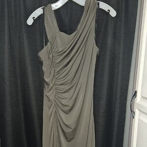 Calvin Klein Olive One Shoulder Dress